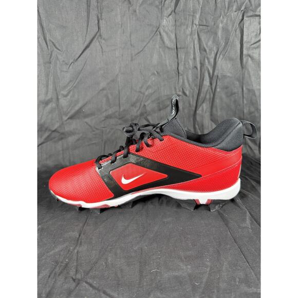 Nike Alpha Huarache 4 Keystone Baseball Shoes Mens 11.5 Cleats New Red Black - Picture 3 of 9